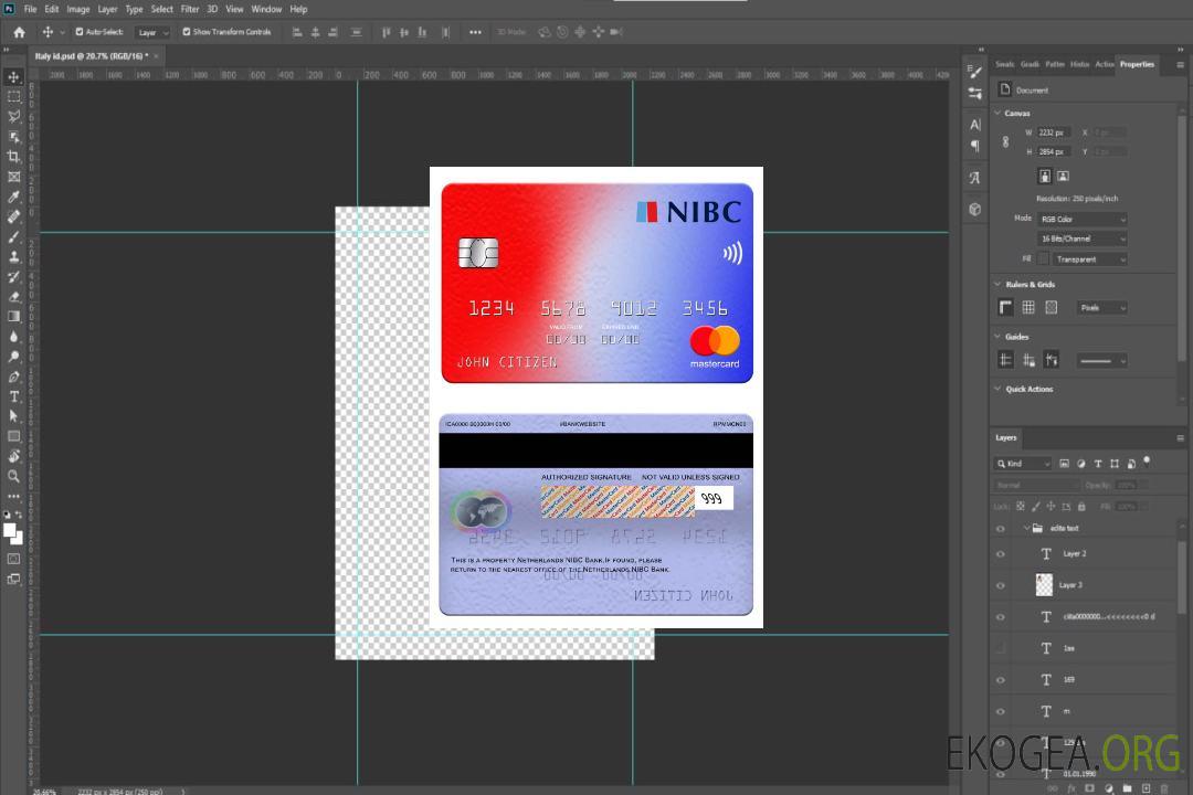 Pays-Bas NIBC Bank mastercard template